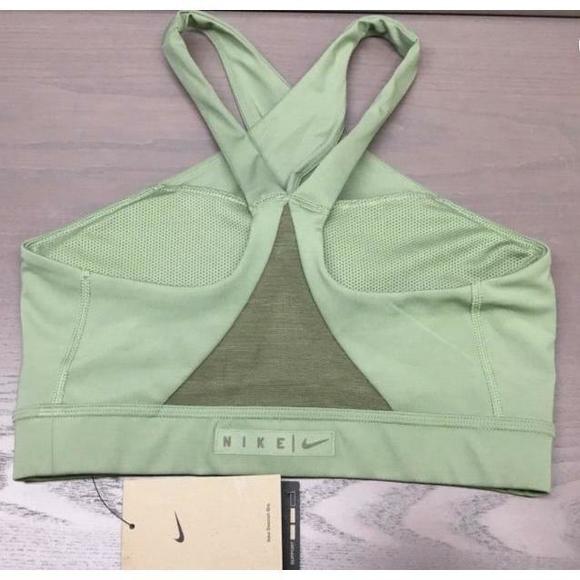 Nike Other - Nike Dri-FIT Swoosh Wrap Sports Bra in Oil Green Medium Olive Size Small